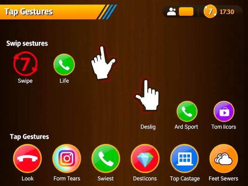 Indian Dunk Kings control guide showing swipe and tap gestures with desi icons